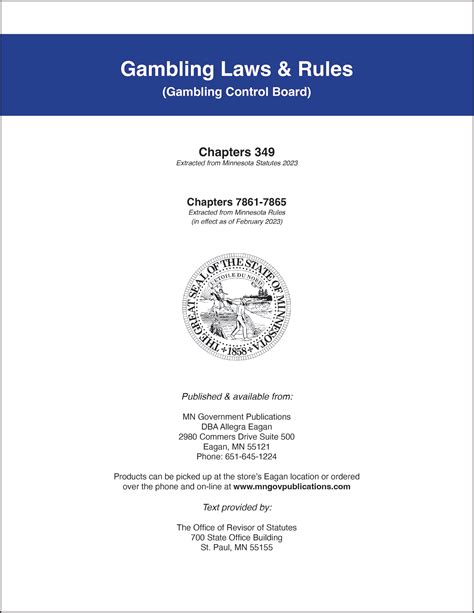 mn gambling rules and regulations.